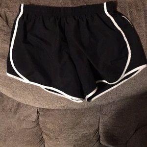 Youth black nike running shorts